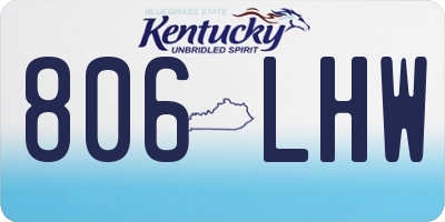 KY license plate 806LHW