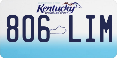 KY license plate 806LIM