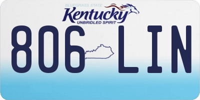 KY license plate 806LIN