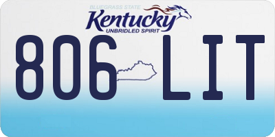 KY license plate 806LIT