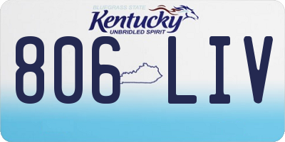 KY license plate 806LIV