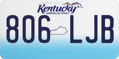 KY license plate 806LJB