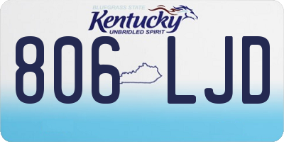 KY license plate 806LJD