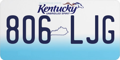 KY license plate 806LJG