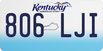 KY license plate 806LJI