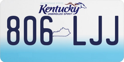 KY license plate 806LJJ