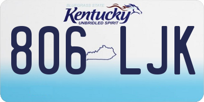 KY license plate 806LJK