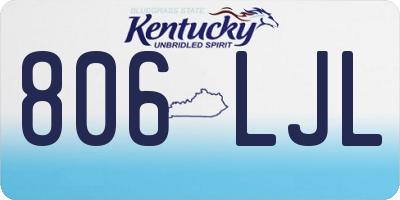 KY license plate 806LJL