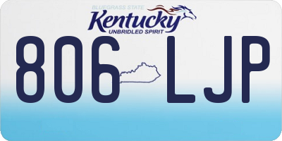 KY license plate 806LJP