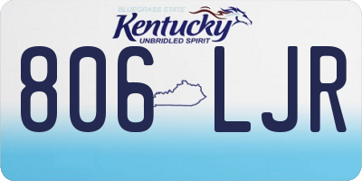 KY license plate 806LJR