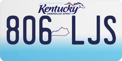 KY license plate 806LJS