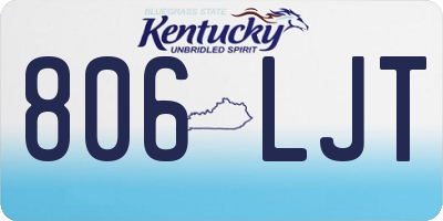 KY license plate 806LJT