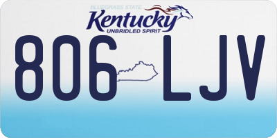 KY license plate 806LJV