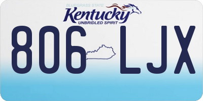 KY license plate 806LJX