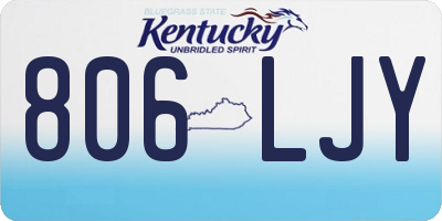 KY license plate 806LJY