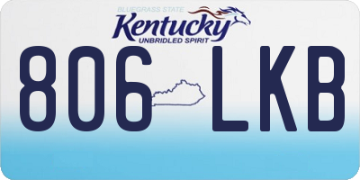 KY license plate 806LKB