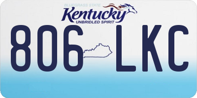 KY license plate 806LKC