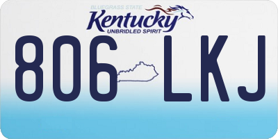 KY license plate 806LKJ
