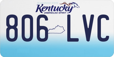 KY license plate 806LVC