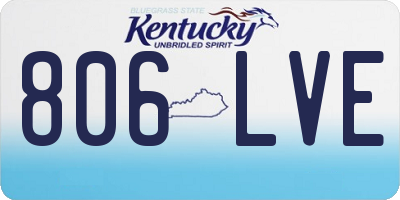 KY license plate 806LVE