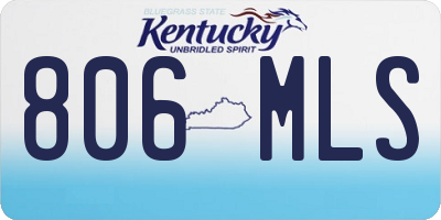 KY license plate 806MLS