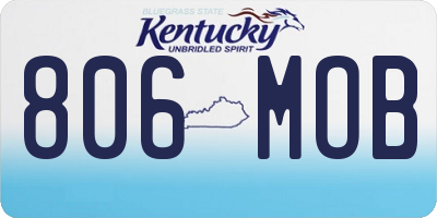 KY license plate 806MOB