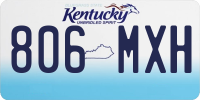 KY license plate 806MXH