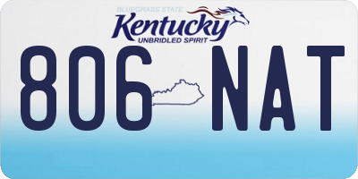KY license plate 806NAT