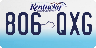 KY license plate 806QXG