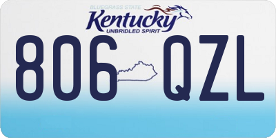 KY license plate 806QZL