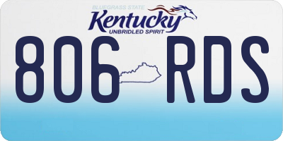 KY license plate 806RDS