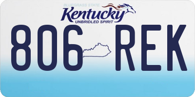 KY license plate 806REK