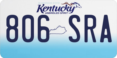 KY license plate 806SRA