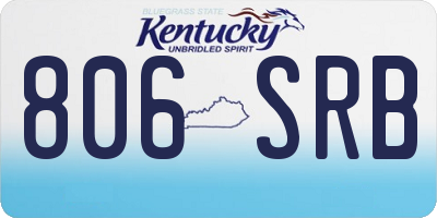 KY license plate 806SRB