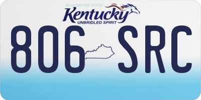 KY license plate 806SRC