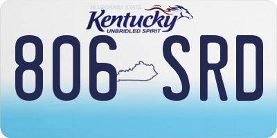 KY license plate 806SRD