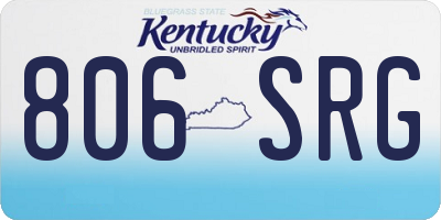 KY license plate 806SRG