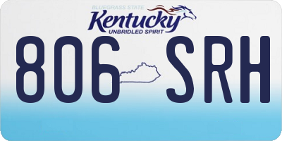 KY license plate 806SRH