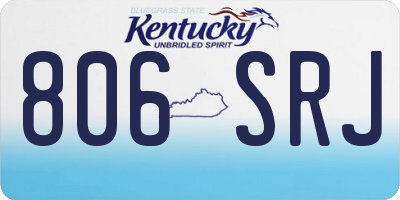 KY license plate 806SRJ