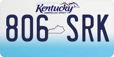 KY license plate 806SRK