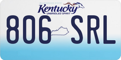 KY license plate 806SRL