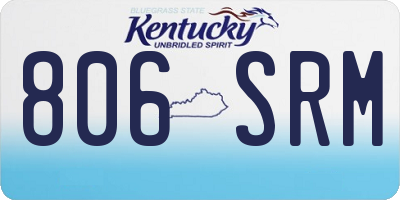 KY license plate 806SRM