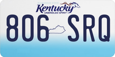 KY license plate 806SRQ