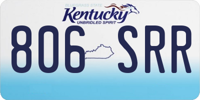KY license plate 806SRR