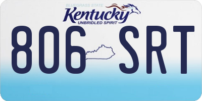 KY license plate 806SRT