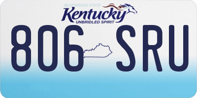 KY license plate 806SRU