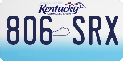 KY license plate 806SRX