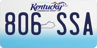 KY license plate 806SSA