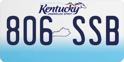 KY license plate 806SSB