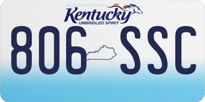 KY license plate 806SSC